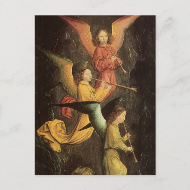 Choir of Angels by Simon Marmion, Renaissance Art Postcard (Front)