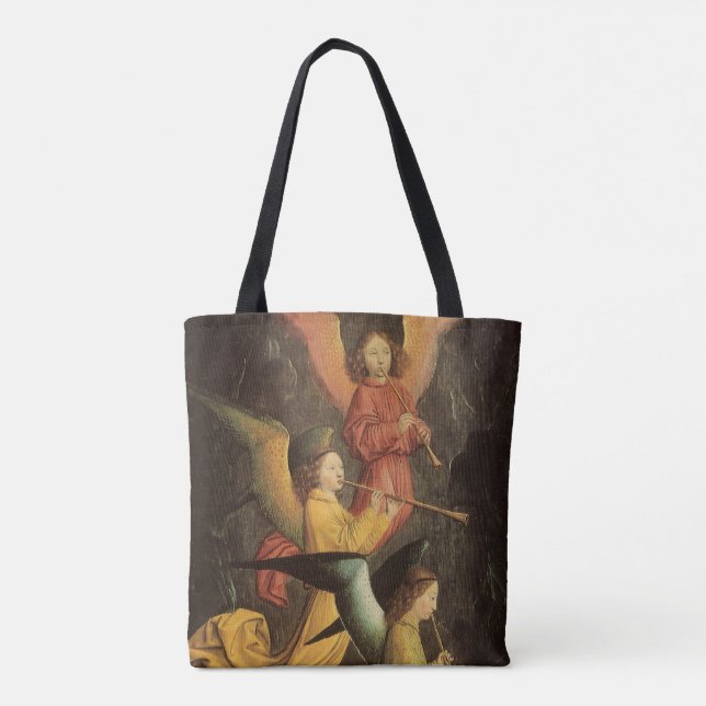 Choir of Angels by Simon Marmion, Renaissance Art Tote Bag (Back)
