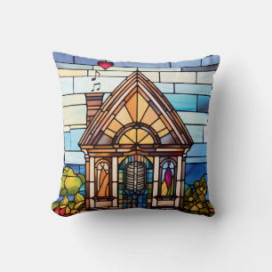 Choir of the Earth - Little House Stained Glass -  Cushion