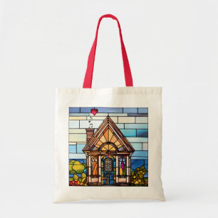 Choir of the Earth - Little House Stained Glass -  Tote Bag