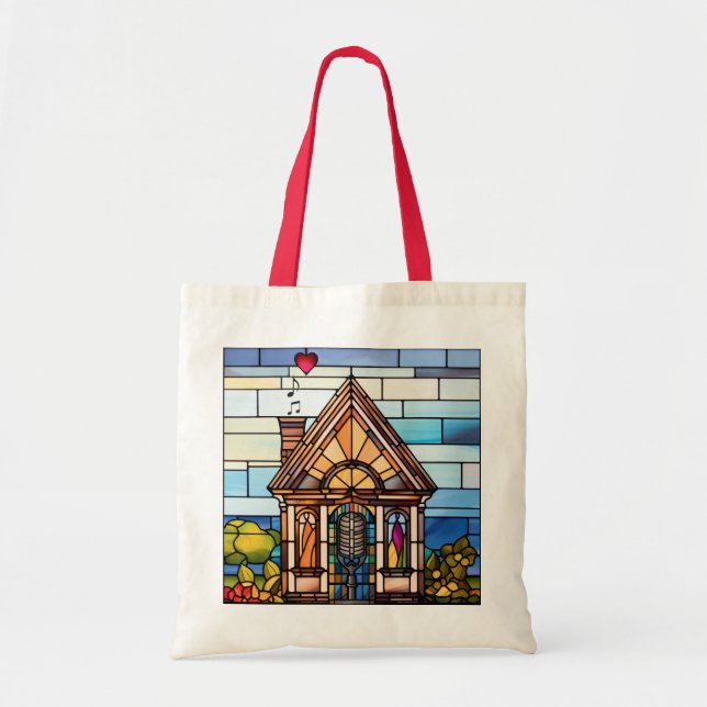Choir of the Earth - Little House Stained Glass -  Tote Bag (Front)
