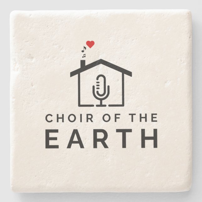 Choir of the Earth Logo -  Stone Coaster (Front)