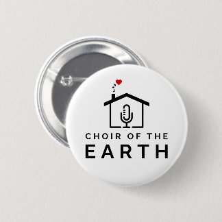 Choir of the Earth logo - white - 6 Cm Round Badge