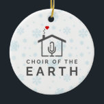 Choir of the Earth Logo - Winter Christmas - Ceramic Tree Decoration<br><div class="desc">Celebrate the joy of music and togetherness this winter season with this Choir of the Earth ceramic ornament, new for 2024. Adorned with delicate snowflakes, this versatile decoration is perfect for brightening your home during Christmas, Hanukkah, or any winter celebration. Ideal for Choir of the Earth members, it makes a...</div>