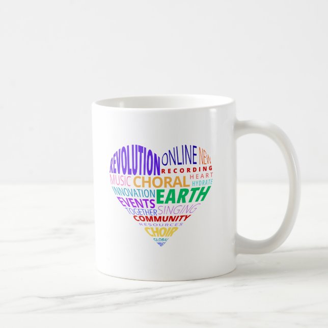 Choir of the Earth Word Cloud Coffee Mug (Right)