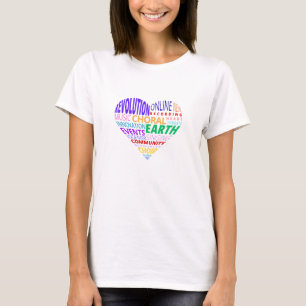 Choir of the Earth Word Cloud Colour T-Shirt
