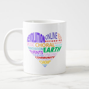 Choir of the Earth Word Cloud Large Coffee Mug