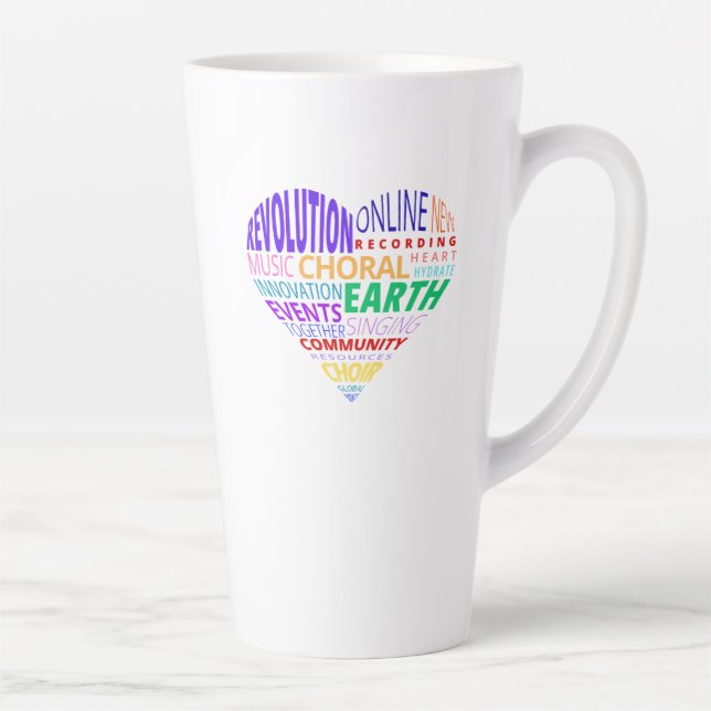 Choir of the Earth Word Cloud Latte Mug (Right)