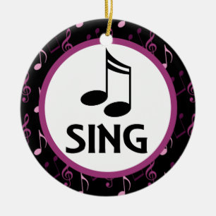 Choir Sing Music Christmas Keepsake Ornament