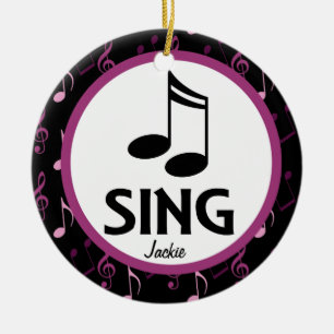 Choir Sing Personalised Music Christmas Ornament
