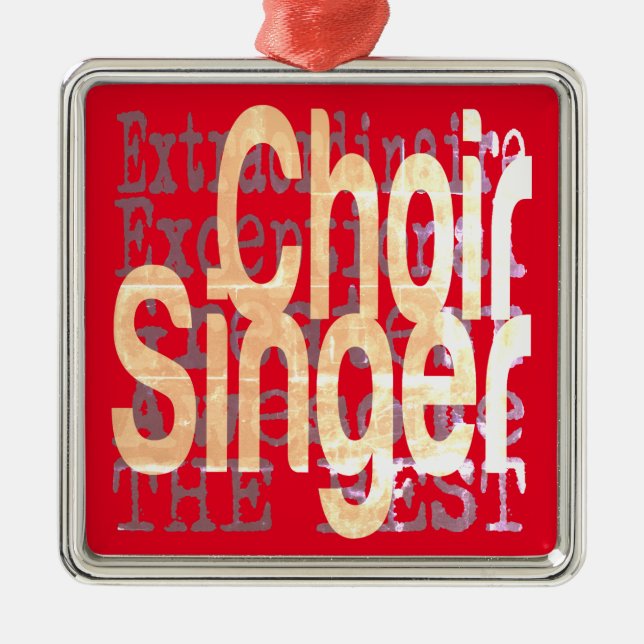 Choir Singer Extraordinaire Metal Tree Decoration (Front)