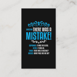 Choir Singer Musical Music Director Soprano Alto T Business Card