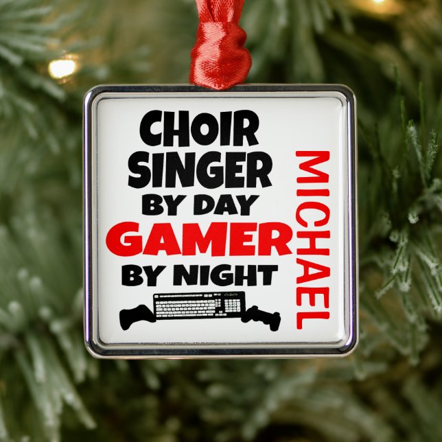 Choir Singer Player Gamer Metal Tree Decoration (Tree)
