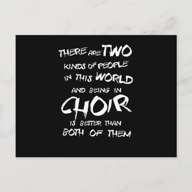 Choir Singing Chorus Choral Music Conductor Gift Postcard (Front)
