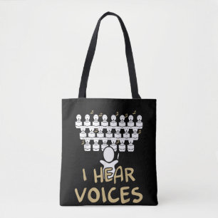 Choir Teacher I Hear Voices Funny Chorister Tee Tote Bag