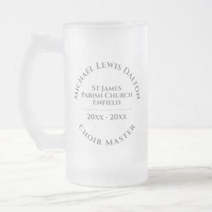 Choirmaster Frosted Glass Beer Mug