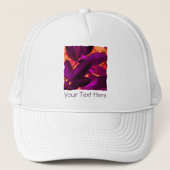 Choisya Autumn 3 'Your Text' trucker hat (Front)