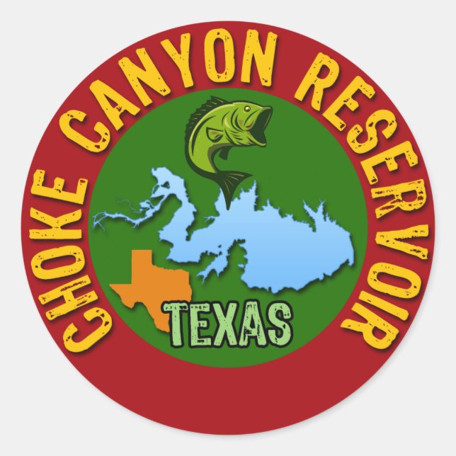 Choke Canyon Reservoir, Texas Classic Round Sticker (Front)