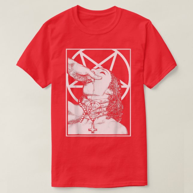Choke me satan Unholy Nun Naughty Sey  T-Shirt (Design Front)
