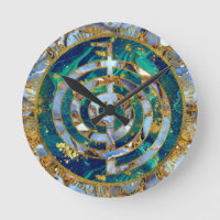 Choku Rei Symbol in Mandala on Marble and Gold