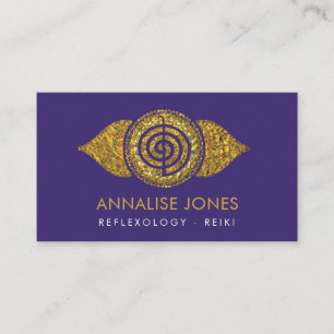 Choku Rei Symbol  Symbol in Golden  Lotus Business Card