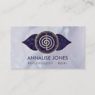 Choku Rei Symbol  Symbol in Purple Lotus Business Card