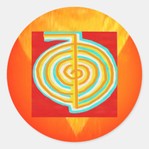 CHOKURAY : CHO KU RAY Reiki Healing Symbol Classic Round Sticker