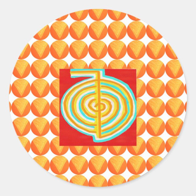 CHOKURAY : CHO KU RAY Reiki Healing Symbol Classic Round Sticker (Front)