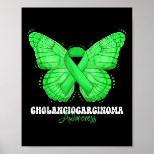Cholangiocarcinoma Awareness Month Green Ribbon Bu Poster
