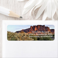 Cholla Cactus And Superstition Mountain / Arizona