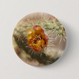 Cholla Cactus Bloom 6 Cm Round Badge