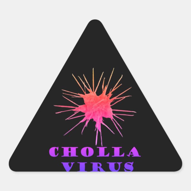 Cholla virus  triangle sticker (Front)