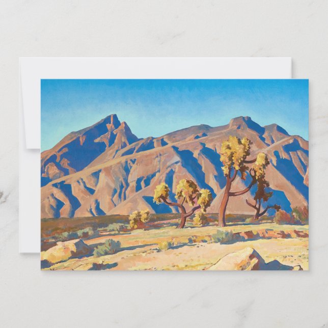 Chollas Against the Mountains by Maynard Dixon Invitation (Front)
