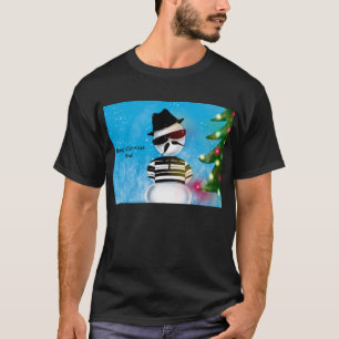 Cholo Snowman Foo Christmas Tree Lights Snow T-Shirt