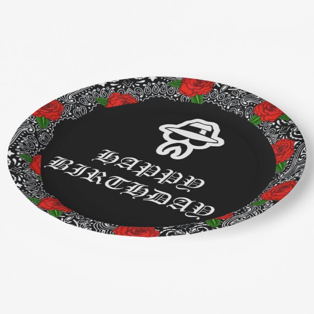 Cholo Theme Party Plates (Angled)