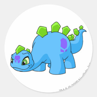 Chomby Blue Classic Round Sticker