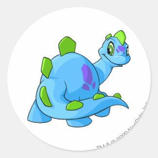 Chomby Blue Classic Round Sticker