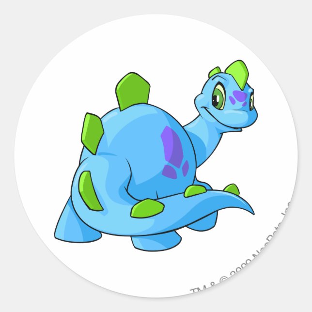 Chomby Blue Classic Round Sticker (Front)