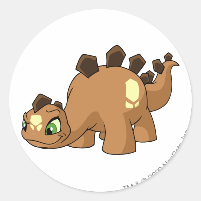 Chomby Brown Classic Round Sticker (Front)
