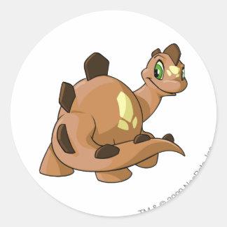 Chomby Brown Classic Round Sticker
