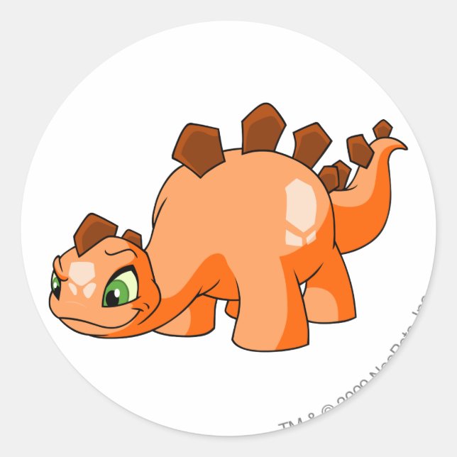 Chomby Orange Classic Round Sticker (Front)