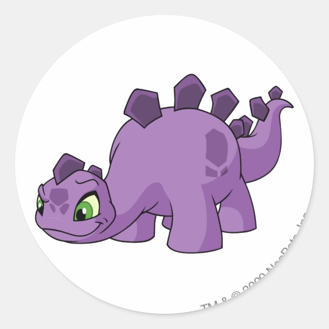 Chomby Purple Classic Round Sticker (Front)