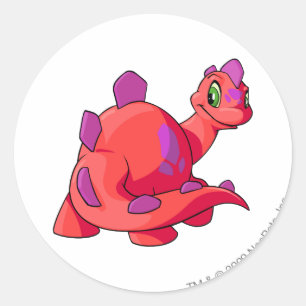 Chomby Red Classic Round Sticker
