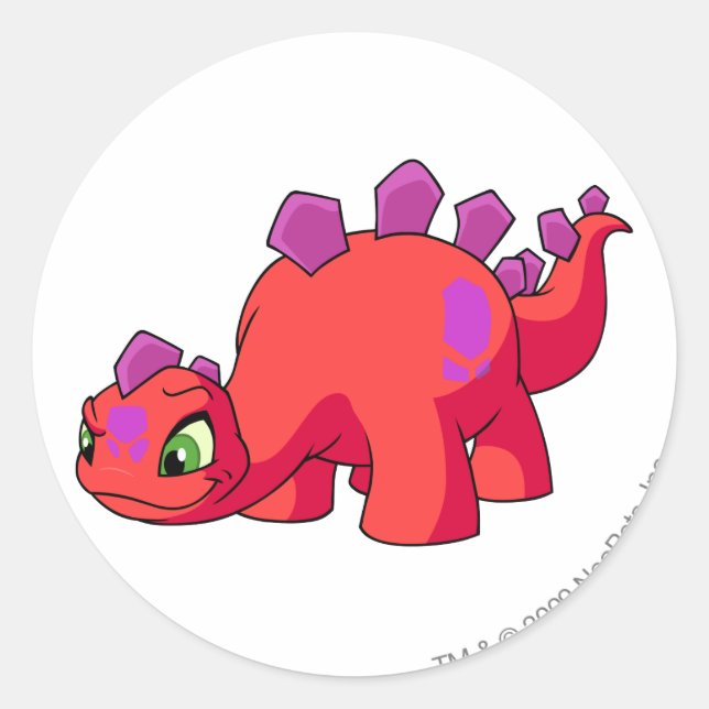 Chomby Red Classic Round Sticker (Front)
