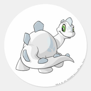 Chomby White Classic Round Sticker