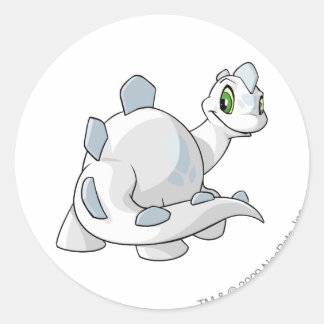 Chomby White Classic Round Sticker