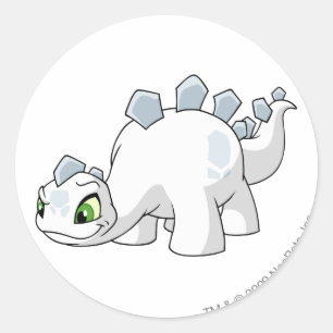 Chomby White Classic Round Sticker