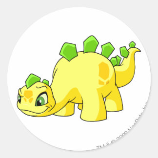 Chomby Yellow Classic Round Sticker