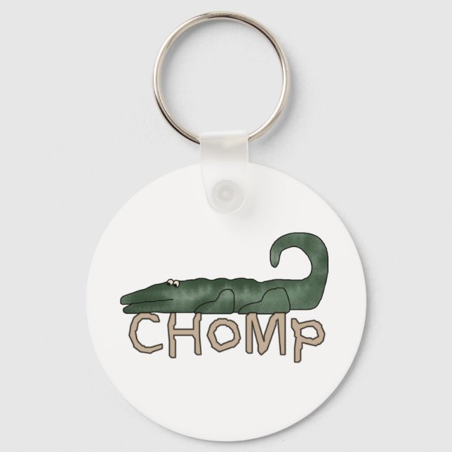 Chomp Alligator Tshirts and Gifts Key Ring (Front)