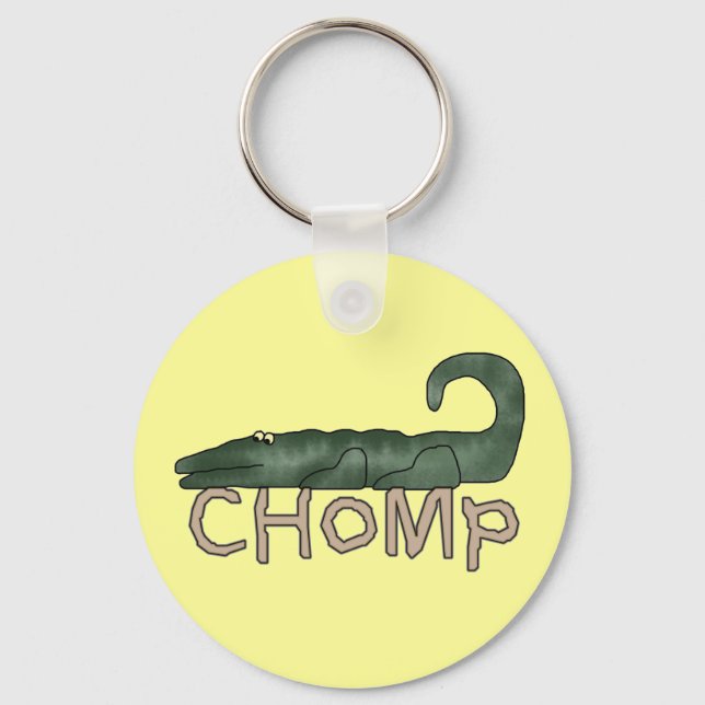 Chomp Alligator Tshirts and Gifts Key Ring (Front)